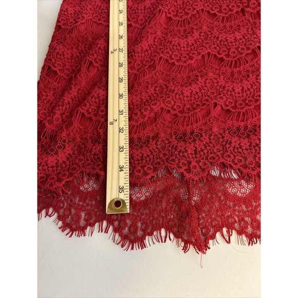 NWT Intimately‎ Free People Open Back Red Lace High Neck Bodycon Dress Size Med - Picture 16 of 16